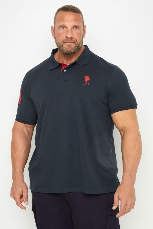  Tallas Grandes U.S. POLO ASSN. Big & Tall Navy Blue Player 3 Pique Polo Shirt