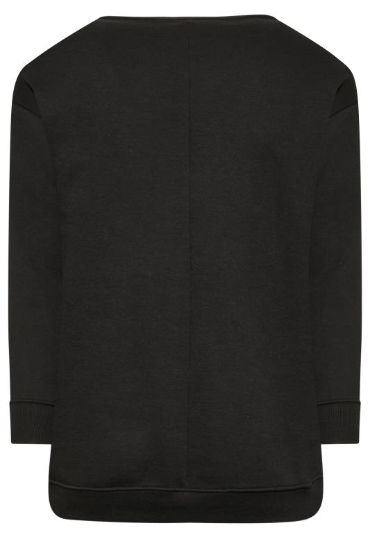 Plus Size Black 'Brooklyn' Slogan Sweatshirt | Yours Clothing 7