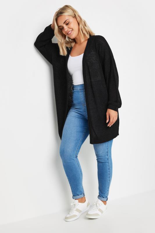 YOURS Plus Size Black Knitted Cardigan | Yours Clothing 4