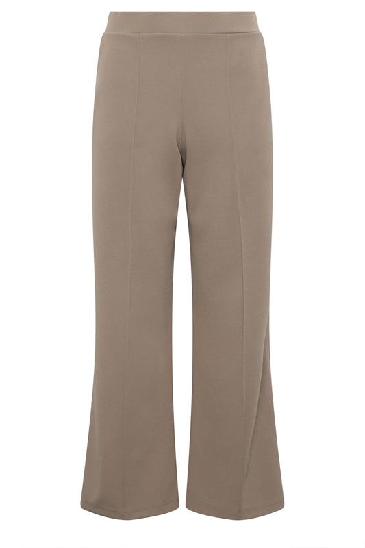 M&Co Mocha Brown Pintuck Wide Leg Trousers | M&Co  5