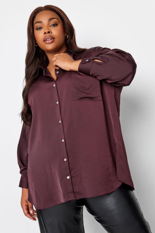 YOURS Plus Size Red Button Through Shirt | Yours Clothing 2
