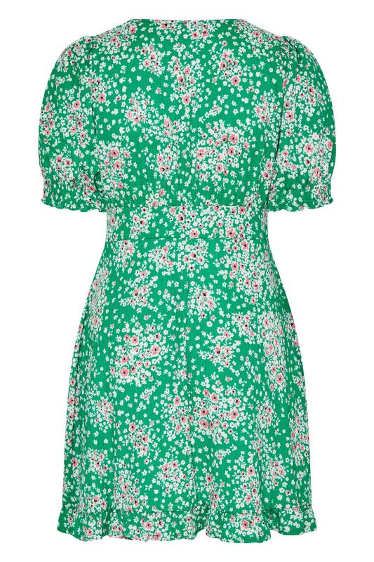 YOURS LONDON Curve Green Floral Tea Dress 8