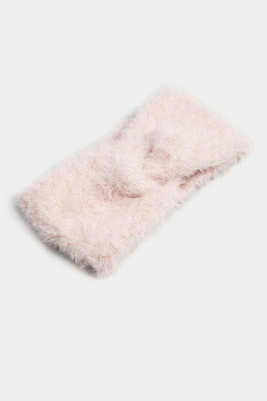Pink Faux Fur Twist Headband | Yours Clothing 3