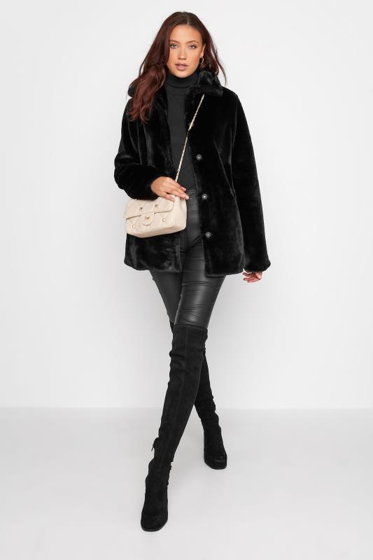 LTS Tall Women's Black Faux Fur Jacket | Long Tall Sally 3