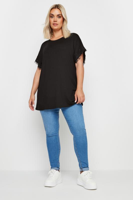 YOURS Plus Size Lace Detail Top | Yours Clothing 4