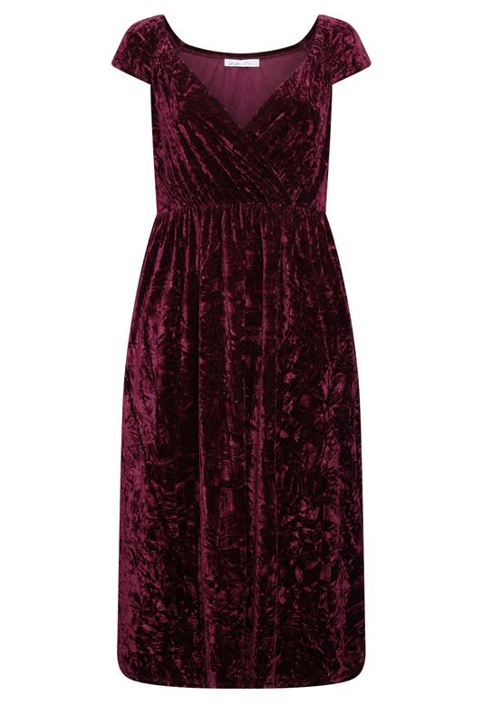 plus size burgundy velvet dress Yours London Women's Red Midi Size 10 RoamHome Dresses for Women plus size faux fur Maat:38 Italian Style