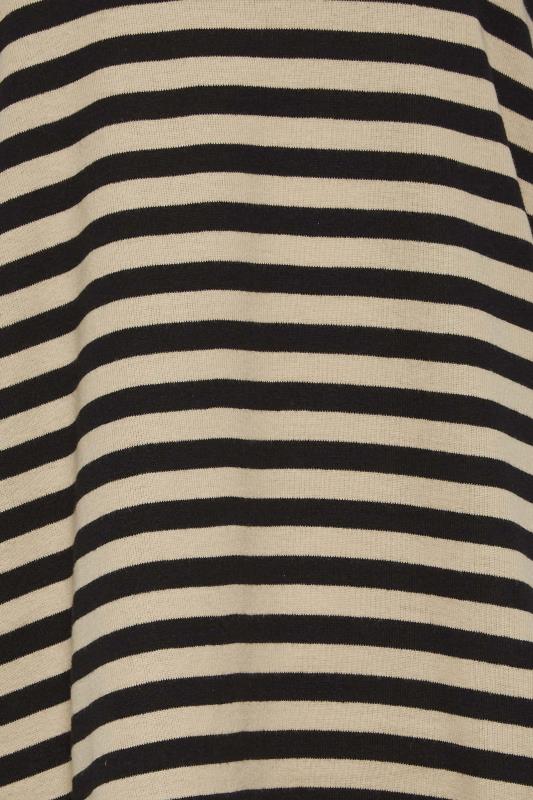 M&Co Beige Brown Stripe V-Neck Cotton Long Sleeve T-Shirt | M&Co 6