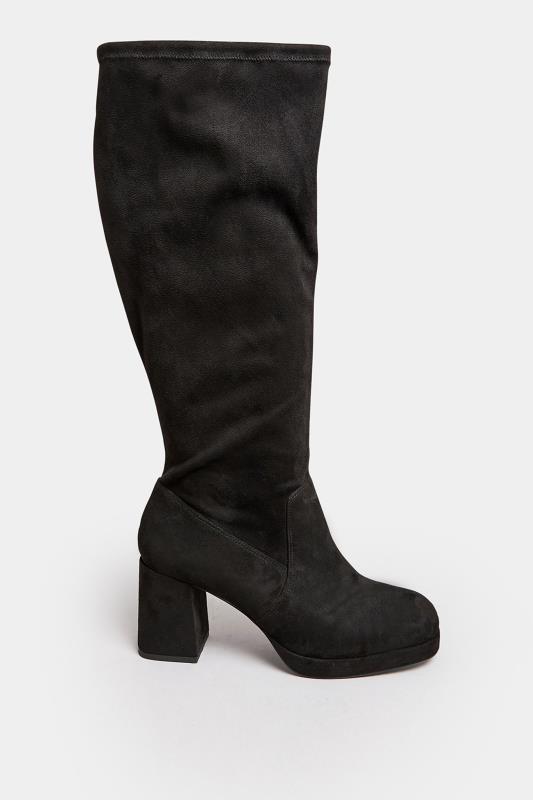 LIMITED COLLECTION Curve Black Knee High Boots In Extra Wide EEE Fit | Yours Clothing  3