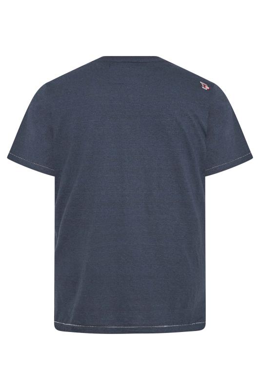 D555 Big & Tall Navy Blue 'Whiskey Club' Printed T-Shirt 3