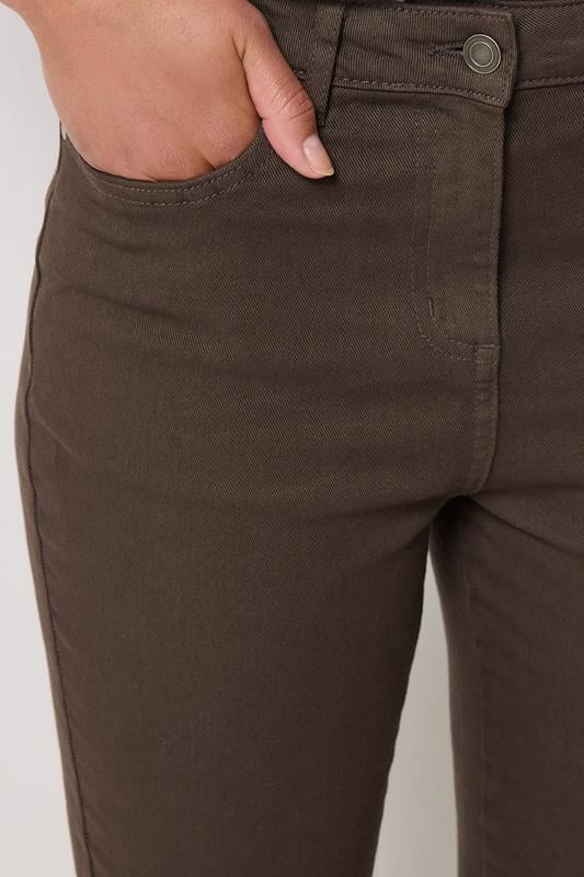 M&Co Chocolate Brown Ankle Grazer Jeans | M&Co 5