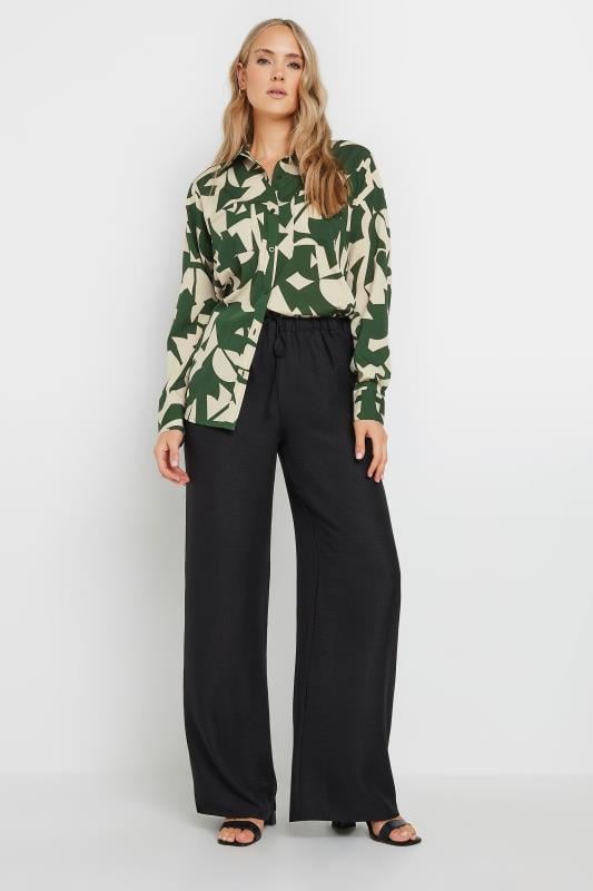 LTS Tall Olive Green Abstract Print Shirt | Long Tall Sally 2