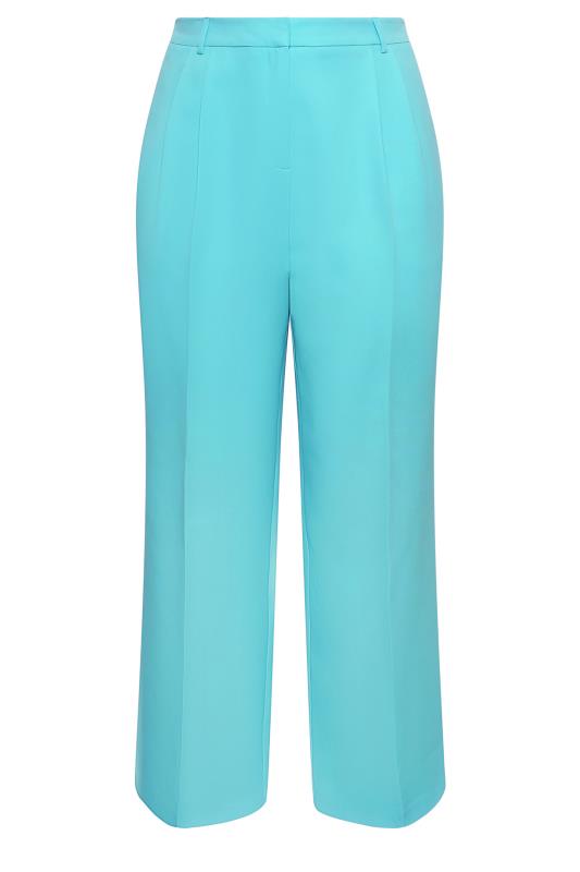 YOURS Plus Size Curve Bright Blue Wide Leg Trousers | Yours Clothing  4