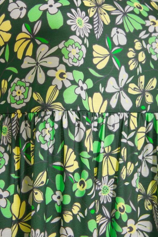 LIMITED COLLECTION Curve Green Floral Print Midaxi Smock Dress_S.jpg