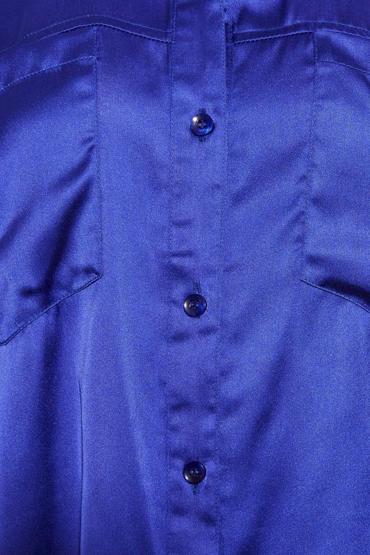 LTS Tall Cobalt Blue Satin Shirt | Long Tall Sally 5