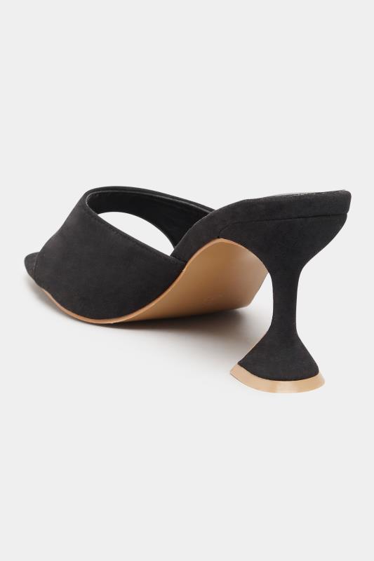LIMITED COLLECTION Black Flared Heel Mules In Extra Wide EEE Fit_C.jpg