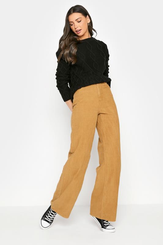 LTS Tall Camel Brown Wide Leg Cord Trousers 1