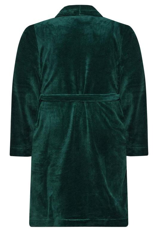 ESPIONAGE Big & Tall Green Microfleece Dressing Gown 2