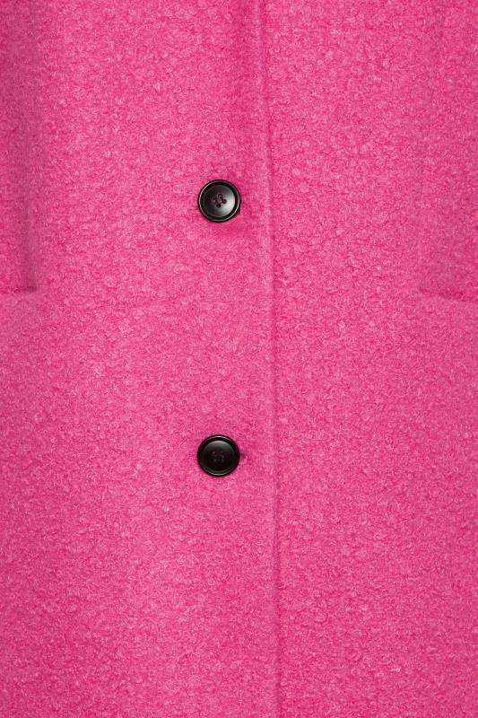 YOURS Plus Size Pink Boucle Coat | Yours Clothing 6