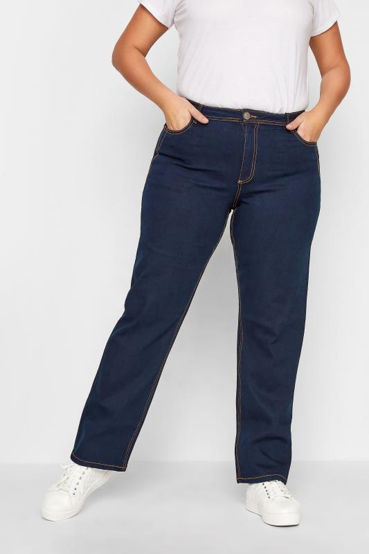 LTS Indigo Blue IVY Straight Leg Jeans | Long Tall Sally 1