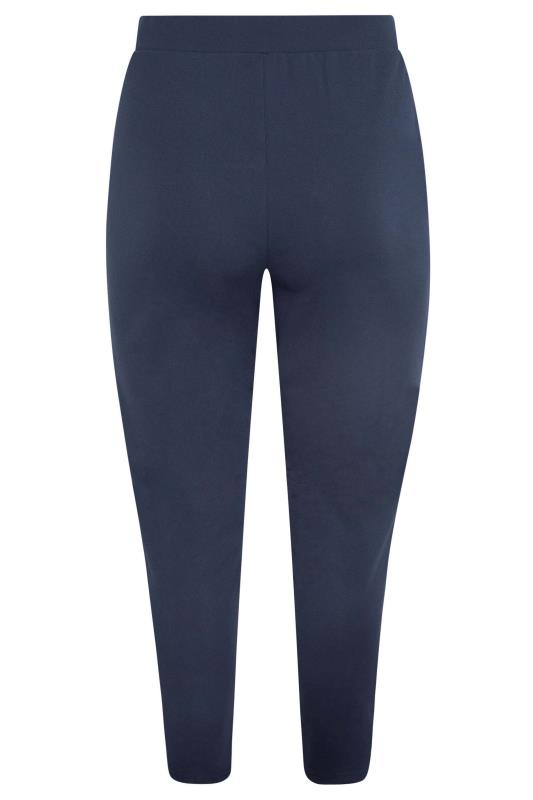 Plus Size Navy Blue Tapered Trousers - Petite | Yours Clothing 6