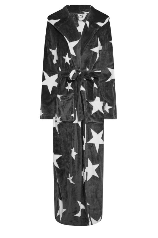 LTS Tall Women's Grey Star Print Maxi Dressing Gown | Long Tall Sally 6