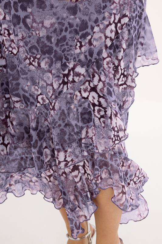 STAR Purple Animal Tiered Wrap Dress | StarByJM 4