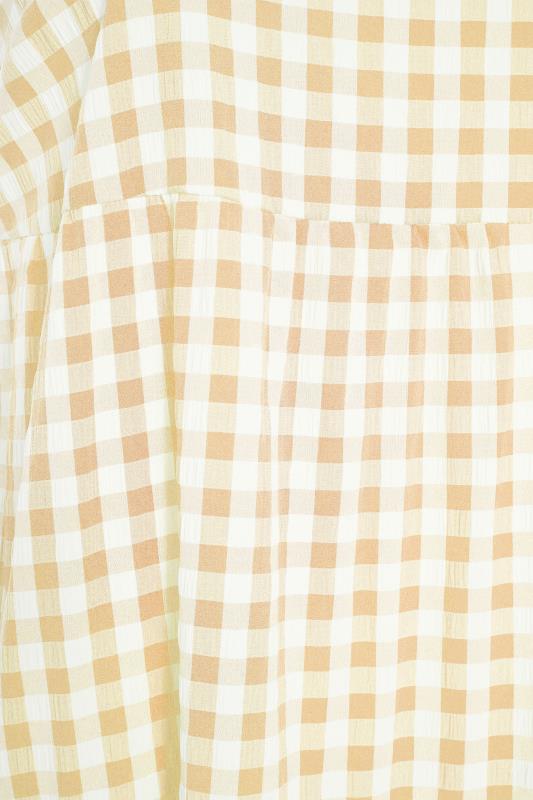 YOURS LONDON Curve Yellow Gingham Frill Dress_s.jpg