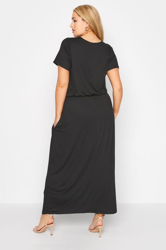 YOURS LONDON Curve Black Pocket Maxi Dress 3
