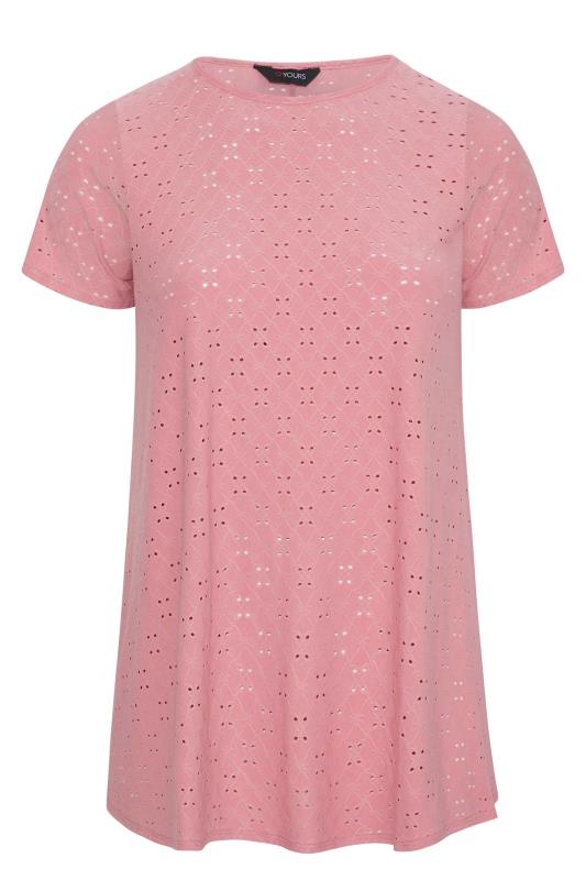 Curve Pink Broderie Anglaise Swing T-Shirt 6