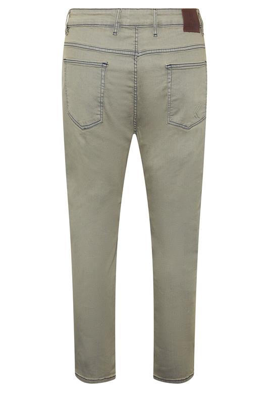 KAM Big & Tall Silver Stretch Jeans | BadRhino 4