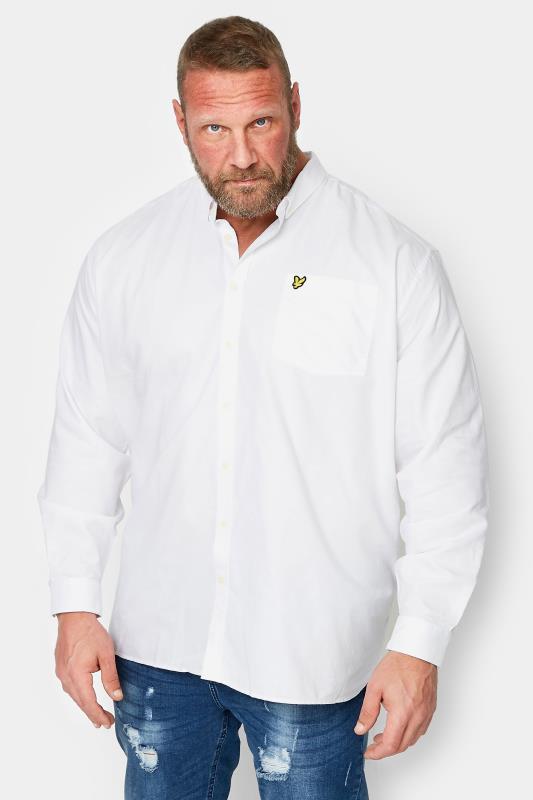 LYLE & SCOTT Big & Tall White Oxford Shirt | BadRhino 1