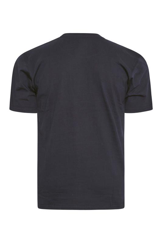 KAM Big & Tall Navy Blue Logo Printed T-Shirt 4