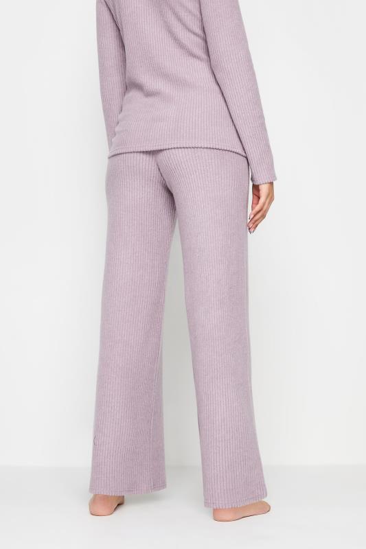 LTS Tall Blush Pink Ribbed Wide Leg Knitted Trousers | Long Tall Sally  4
