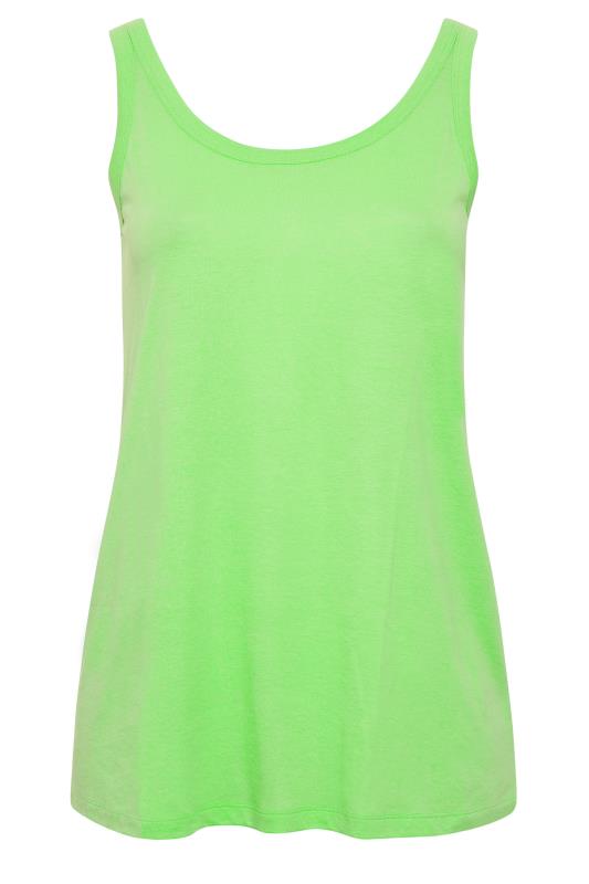 YOURS Plus Size Bright Green Essential Vest Top- Petite | Yours Clothing  5