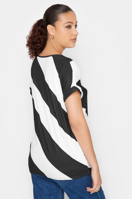 LTS Tall White & Black Stripe T-Shirt | Long Tall Sally  4
