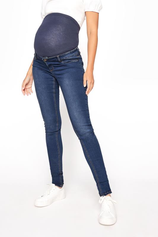 LTS Tall Maternity Blue Skinny Jeans_B.jpg