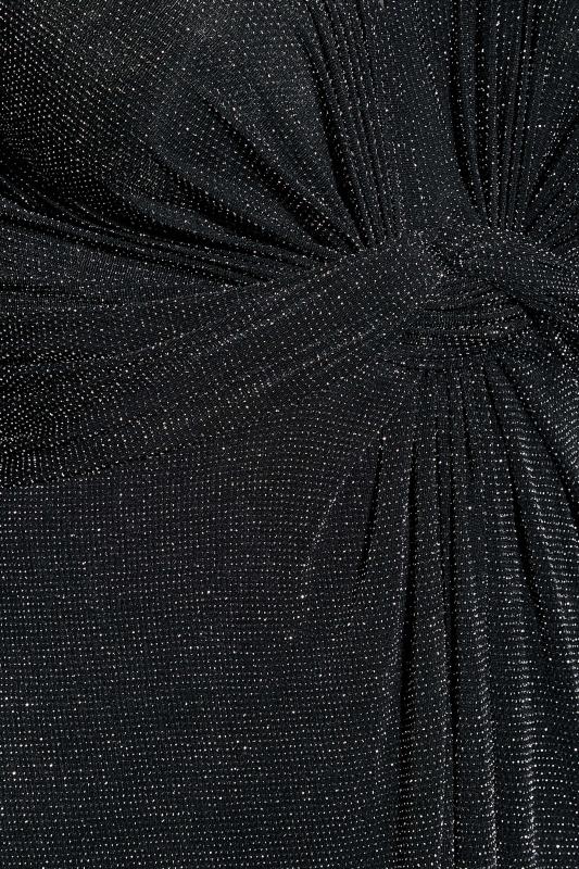 YOURS LONDON Curve Black Glitter Maxi Dress 5
