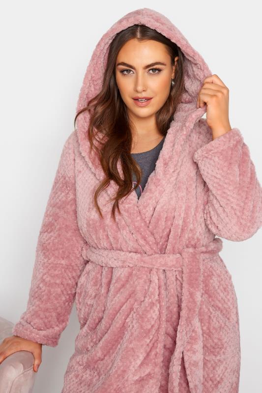 Curve Pink Waffle Hooded Dressing Gown_D.jpg