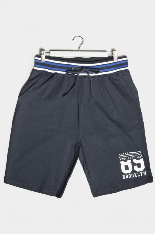 BadRhino Big & Tall Navy Blue Brooklyn Jogger Shorts_F.jpg