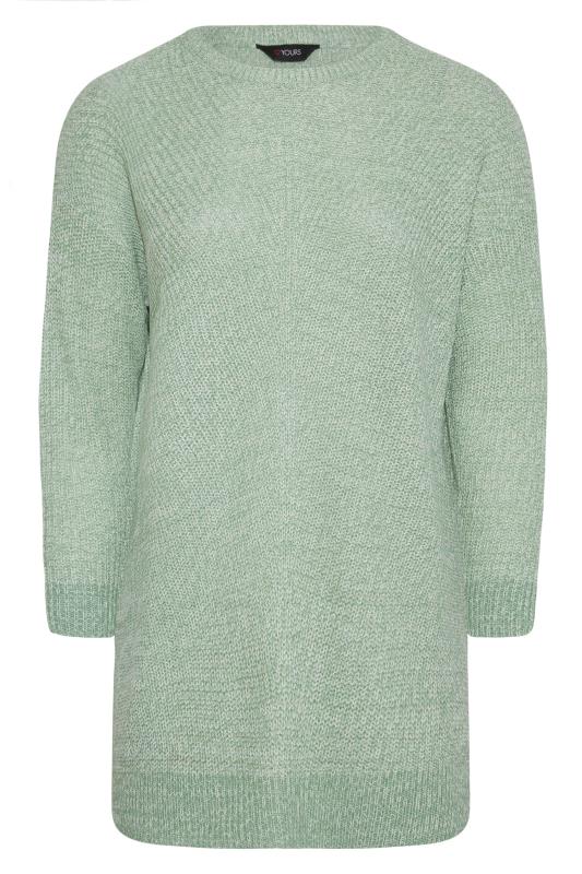 Plus Size Curve Mint Green Essential Knitted Jumper | Yours Clothing 4