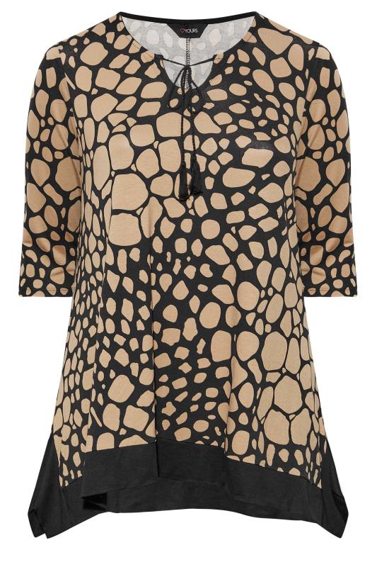 Plus Size Black & Brown Animal Print Tunic Top | Yours Clothing 6