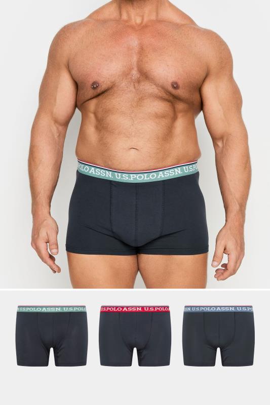  Grande Taille U.S. POLO ASSN. Navy Blue 3 Pack Trunks