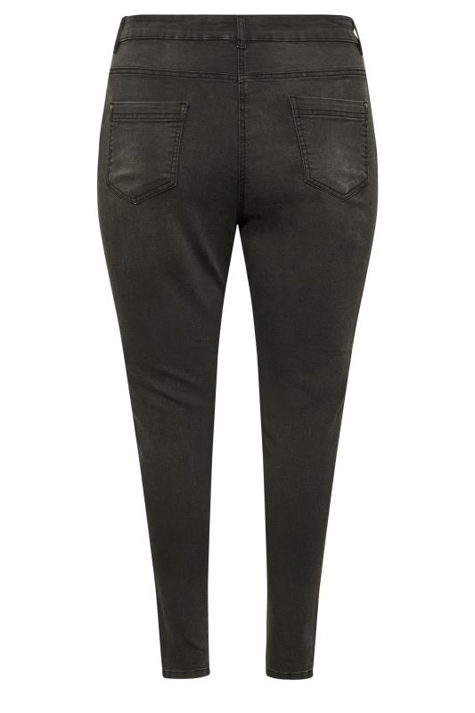 Plus Size Dark Grey Skinny Stretch AVA Jeans | Yours Clothing 6