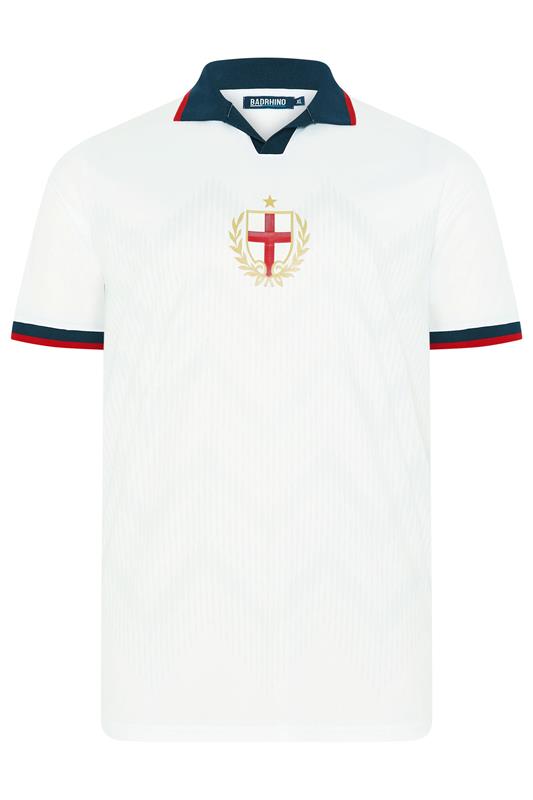 BadRhino Big & Tall White England Football Polo Shirt | BadRhino 7