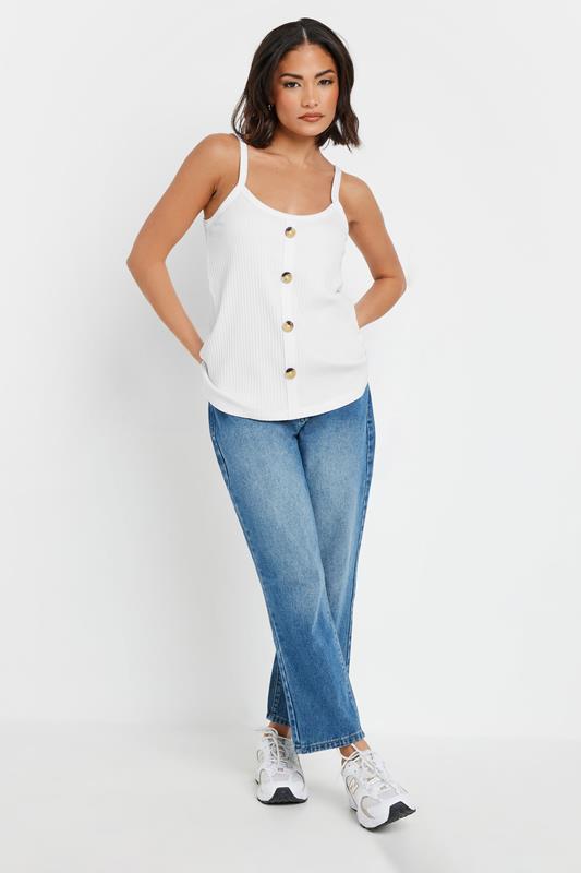 PixieGirl Petite Women's 2 PACK Black & White Button Down Cami Tops | PixieGirl 4