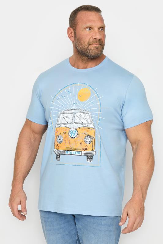 BadRhino Big & Tall Blue 'California' Camper T-Shirt | BadRhino 1