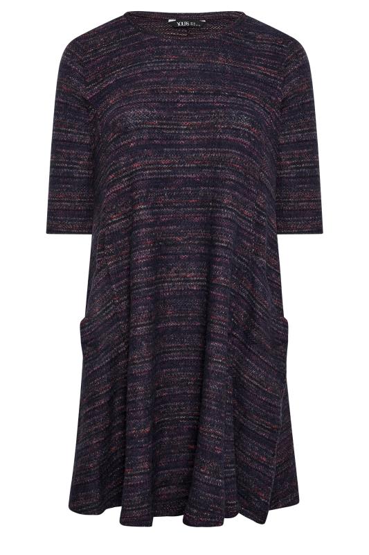 YOURS Curve Purple Soft Touch Pocket Dress | Yours Clothing 5