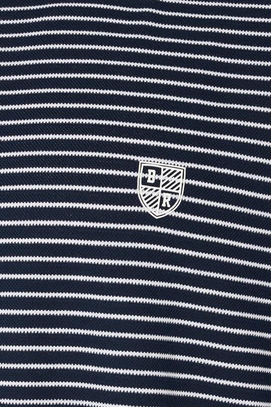 BadRhino Big & Tall Navy Blue Stripe Pique T-Shirt | BadRhino 9