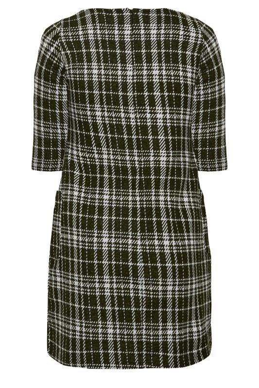 Plus Size Black Check Soft Touch Tunic Dress | Yours Clothing 7