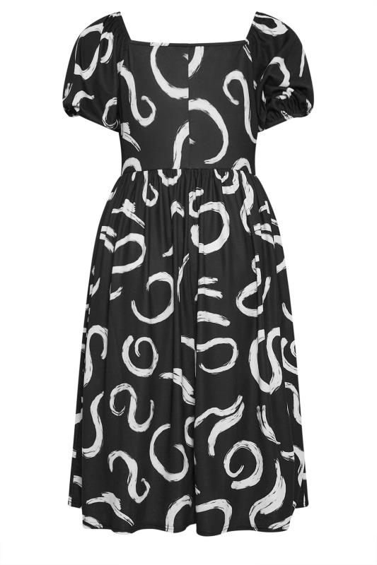 LIMITED COLLECTION Plus Size Black Swirl Print Midaxi Dress | Yours Clothing  8